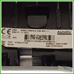 Airbag Guidatore Sinistro SX FIAT 500L LIVING 73 1.3 MJT 735612116 2013 2015 AUTOLIV 0080.P1.11.022
