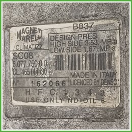 Compressore Clima AC Aria Condizionata MAGNETI MARELLI SC08 FIAT PUNTO 1a Serie 7765865