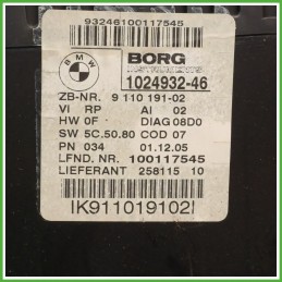 Quadro strumenti contachilometri tachimetro BORG 1024932-46 BMW Serie 1 E87 10249332