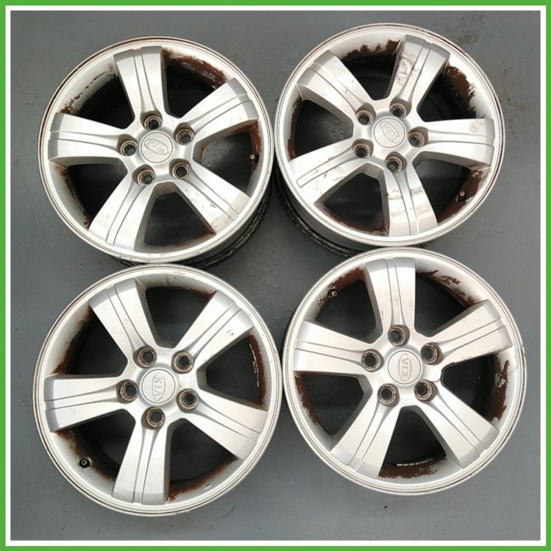 Cerchi in Lega KIA SPORTAGE 2a Serie (dal 10/2004) 16 pollici 16" 6.5J 5x114.3 ET 46 4pz originali usati