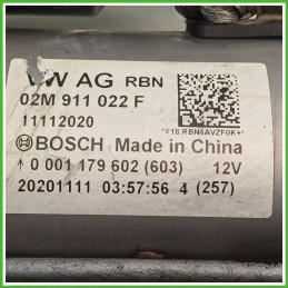 Motorino Avviamento BOSCH 0001179602 SKODA FABIA NJ 02M911021G