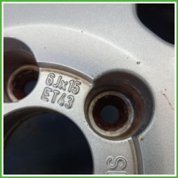 Cerchio Singolo in Lega OPEL ASTRA (A04) (dal 01/2004 al 03/2011) 15 pollici 15" 6.0J 5x110 ET 43 originale usato al pz