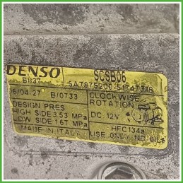 Compressore Clima AC Aria Condizionata DENSO SCSB06 FIAT PANDA 2Q 71797201