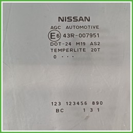 Cristallo Laterale Scendente Anteriore Sinistro SX NISSAN JUKE F15E 5 Porte 803011KK0A 2010 2018 AGC AUTOMOTIVE