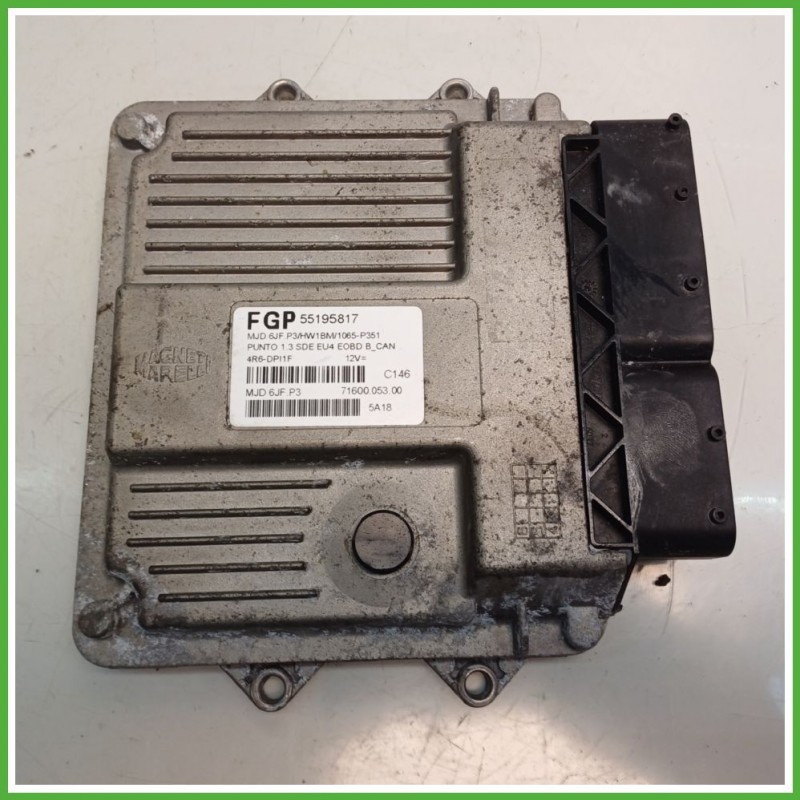 Centralina Motore Iniezione ECU MAGNETI MARELLI MJD6JF.P3 FIAT PUNTO 2U 1.3 16V MJT 51kw 55195817 2003 2007