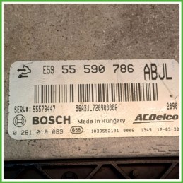 Centralina Motore Iniezione ECU BOSCH 0281019089 CHEVROLET (DAEWOO) AVEO T300 1.3 70kw 55579447 2011