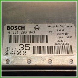 Centralina Motore Iniezione ECU BOSCH 0261206943 PEUGEOT 307 1.6 16V 80kw 194061 2001 2006
