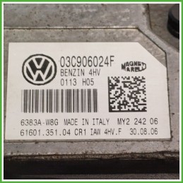 Centralina Motore Iniezione ECU MAGNETI MARELLI IAW4HV.F VOLKSWAGEN POLO 9N 1.4 16V 59kw 03C906024AD 2005 2009