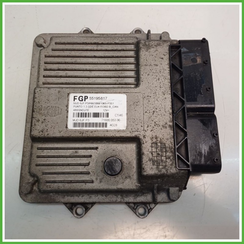 Centralina Motore Iniezione ECU MAGNETI MARELLI MJD6JF.P3 FIAT PUNTO 2U 1.3 16V MJT 51kw 55195817 2003 2007