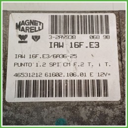 Centralina Motore Iniezione ECU MAGNETI MARELLI IAW16F.E3 FIAT PUNTO 1a Serie 44kw 46531212 1993 1999