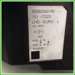 Faro Fanale Proiettore Anteriore Sinistro SX RENAULT KANGOO FURGONE 260602665R Usato