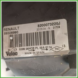 Faro Fanale Proiettore Anteriore Sinistro SX VALEO 89306990 RENAULT MEGANE 2a Serie 260603054R Usato