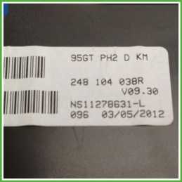 Quadro strumenti contachilometri tachimetro JOHNSON CONTROLS NS11278631-L RENAULT MEGANE 3a Serie 1.5 dCi 248102320R