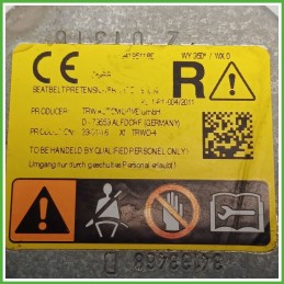 Cintura di Sicurezza Anteriore Destro DX (Lato Passeggero) OPEL ASTRA B16 1.6 39065888 2015 TRW 34195118E