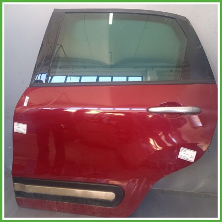 Porta Portiera Sportello Posteriore Sinistra SX BICOLORE ROSSO/BIANCO FIAT 500L 73 Monovolume 2012 2018 Originale Usato