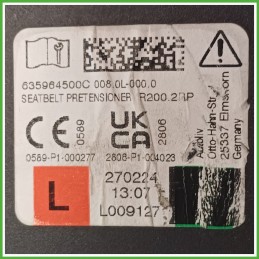 Cintura di Sicurezza Anteriore Sinistro SX (Lato Guida) FORD FOCUS CGE 2770037 2018 TRW 0589-P1-000277