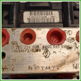 Centralina ABS Modulo Pompa BOSCH 0265950728 7701067590 RENAULT MEGANE 2a Serie Originale Usato
