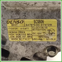 Compressore Clima AC Aria Condizionata DENSO SCSB06 FIAT PANDA 2Q 71797201