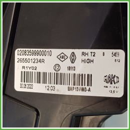 Fanale Fanalino Posteriore Destro DX AUTOMOTIVE LIGHTING 02083599900010 RENAULT CAPTUR 2A SERIE 265501234R Usato
