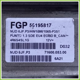 Centralina Iniezione Usata MAGNETIMARELLI MJD6JF.P3