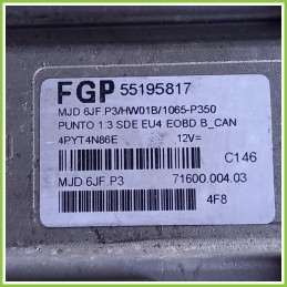 Centralina Iniezione Usata MAGNETIMARELLI MJD6JF.P3