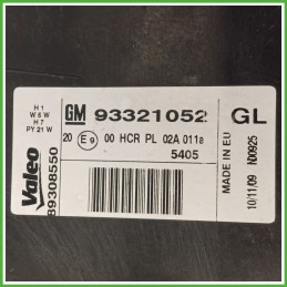 Faro Fanale Proiettore Anteriore Sinistro SX VALEO 98308550 OPEL MERIVA X03 93175364 Usato