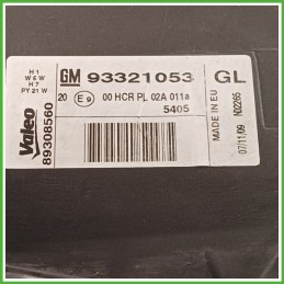 Faro Fanale Proiettore Anteriore Destro DX VALEO 89308560 OPEL MERIVA X03 93175365 Usato