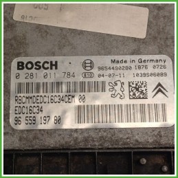 Centralina Motore Iniezione ECU BOSCH 0281011784 PEUGEOT 206 1.4 50kw 1942F7 1998 2009