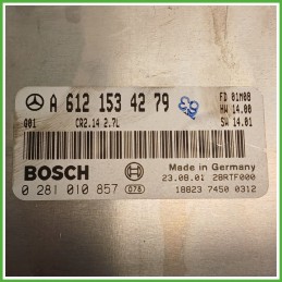 Centralina Motore Iniezione ECU BOSCH 0281010857 MERCEDES-BENZ Classe C W/S203 CDI 125kw A6121531079 2000 2007