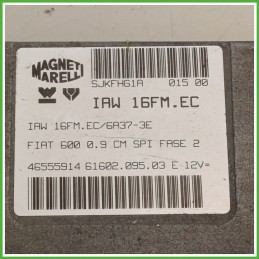 Centralina Motore Iniezione ECU MAGNETI MARELLI IAW16FM.EC FIAT SEICENTO 1E 29kw 46555914 1998 2005