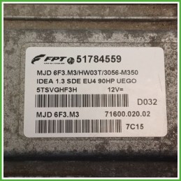 Centralina Motore Iniezione ECU MAGNETI MARELLI MJD6F3.M3 FIAT IDEA 4D/2S 1.3 16V 66kw 51784559 2003 2012