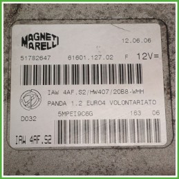 Centralina Motore Iniezione ECU MAGNETI MARELLI IAW4AF.S2 FIAT PANDA 2Q 1.2 44kw 51782647 2003 2010