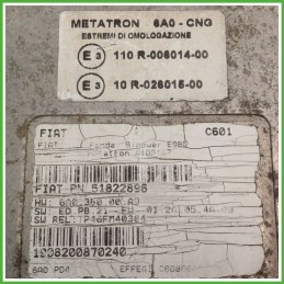 Centralina Motore Iniezione ECU METATRON 6A0-CNG FIAT PANDA 2Q 1.2 44kw 51822896 2003 2010