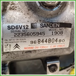 Compressore Clima AC Aria Condizionata SANDEN SD6V12 CITROEN C3 2a Serie 9800821980
