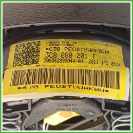 Airbag Guidatore Sinistro SX VOLKSWAGEN GOLF 5K/AJ 1.6 3C8880201AA81U 2008 2012 TAKATA 306842899N44-AH