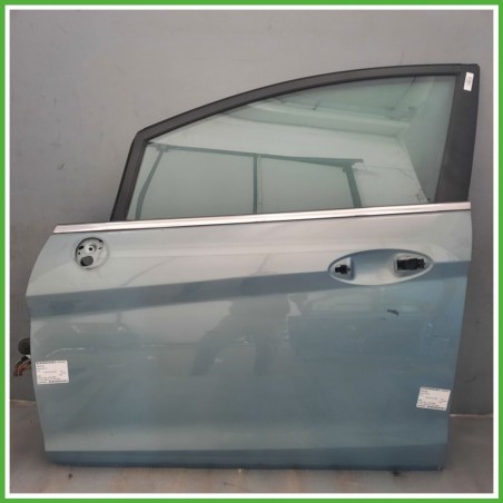 Porta Portiera Sportello Anteriore Sinistra SX AZZURRO AVALON FORD FIESTA CB1 Berlina 2008 2013 Originale Usato