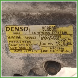 Compressore Clima AC Aria Condizionata DENSO SCSB06 LANCIA YPSILON TE 71797201