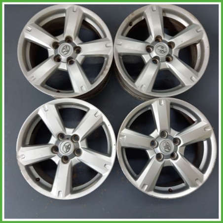 Cerchi in Lega TOYOTA RAV 4 3a Serie (dal 01/2006 al 10/2010) 17 pollici 17" 7.0J 5x114.3 ET 45 4pz originali usati