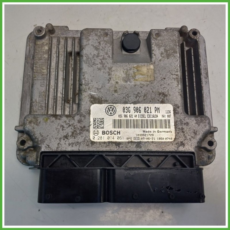 Centralina Motore Iniezione ECU BOSCH 0281014061 VOLKSWAGEN GOLF 1K 1.9 TDI 77kw 03G906021PM 2003 2009