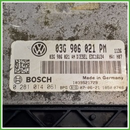 Centralina Motore Iniezione ECU BOSCH 0281014061 VOLKSWAGEN GOLF 1K 1.9 TDI 77kw 03G906021PM 2003 2009