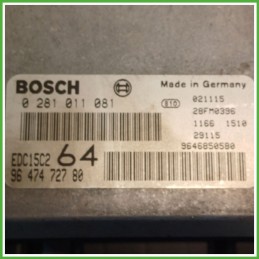 Centralina Motore Iniezione ECU BOSCH 0281011081 PEUGEOT 307 2.0 79kw 1938X0 2001 2006