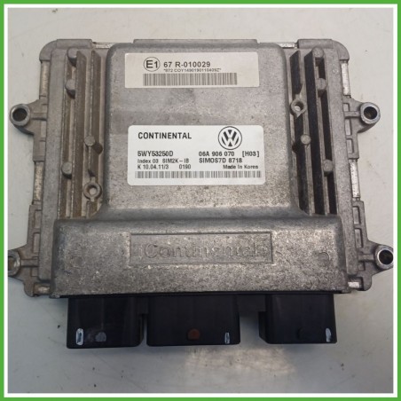 Centralina Motore Iniezione ECU CONTINENTAL 5WY53250D VOLKSWAGEN GOLF 5K/AJ 1.6 75kw 06A906070 2008 2012
