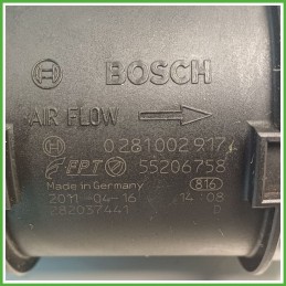 Debimetro Misuratore Massa Aria BOSCH 0281002917 FIAT DOBLO 3V 1.6 16V 51782035 2009 2015