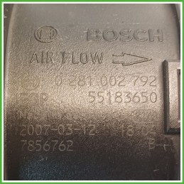 Debimetro Misuratore Massa Aria BOSCH 0281002792 FIAT GRANDE PUNTO 2Y 1.3 MJT 71793250 2005 2008