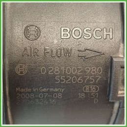 Debimetro Misuratore Massa Aria BOSCH 0281002980 FIAT GRANDE PUNTO 2Y 1.3 MJT 71793250 2005 2008