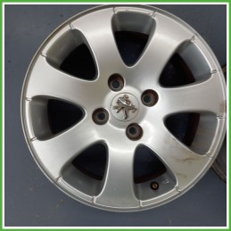 Cerchio Singolo in Lega PEUGEOT 307 (dal 04/2001 al 12/2006) 15 pollici 15" 6.0J 4x108 ET 27 originale usato al pz