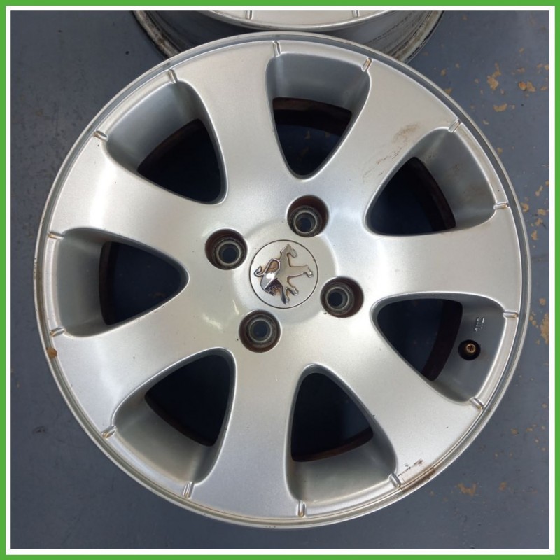 Cerchio Singolo in Lega PEUGEOT 307 (dal 04/2001 al 12/2006) 15 pollici 15" 6.0J 4x108 ET 27 originale usato al pz