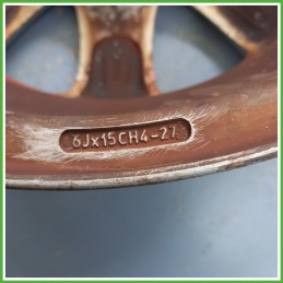 Cerchio Singolo in Lega PEUGEOT 307 (dal 04/2001 al 12/2006) 15 pollici 15" 6.0J 4x108 ET 27 originale usato al pz