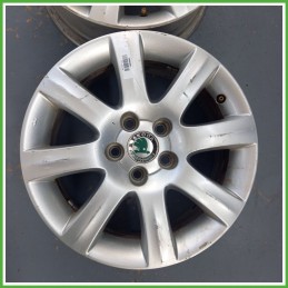 Cerchio Singolo in Lega SKODA ROOMSTER (5J) (dal 07/2006 al 12/2010) 15 pollici 15" 6.0J 5x100 ET 43 originale usato al pz
