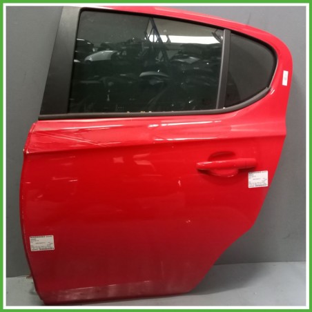 Porta Portiera Sportello Posteriore Sinistra SX ROSSO OPEL CORSA X15 Berlina 2014 2019 Originale Usato